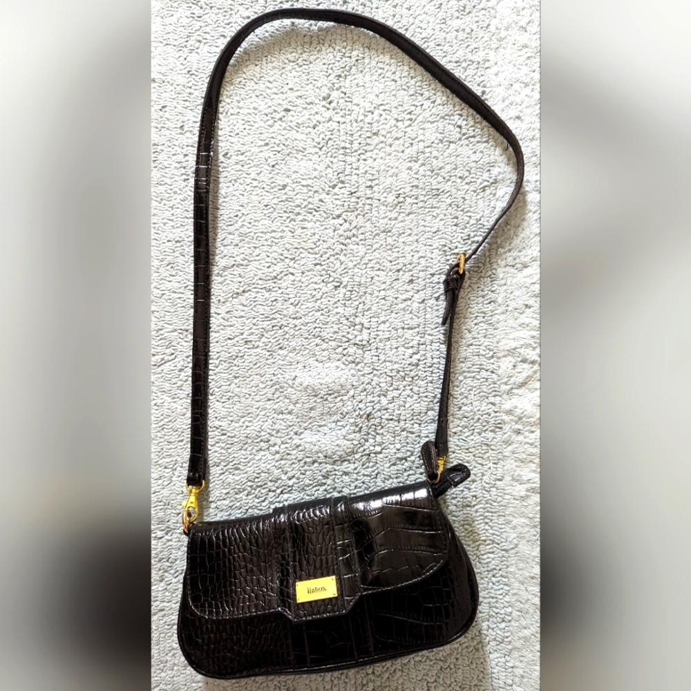 Liz&Co small shoulder purse, embossed lizard pattern